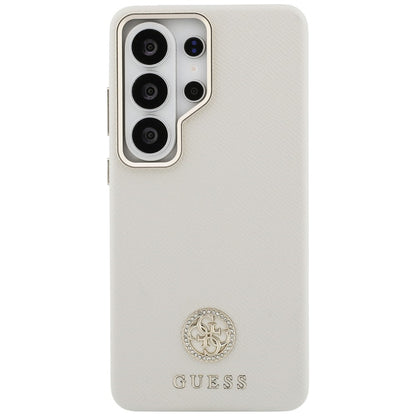 MagSafe-fodral för Samsung Galaxy S26 Ultra S948, Guess, Rhinestone Round Logo, Beige