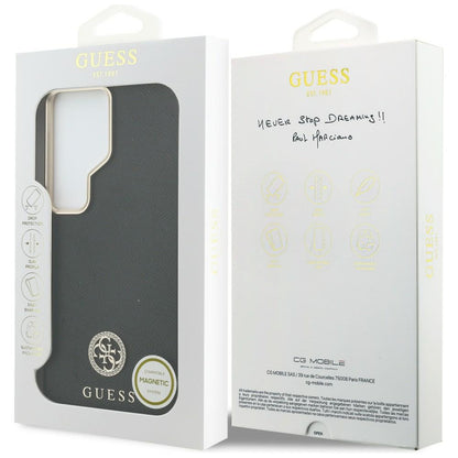 MagSafe-skal för Samsung Galaxy S26 Ultra S948, Guess, Rhinestone Round Logo, Svart