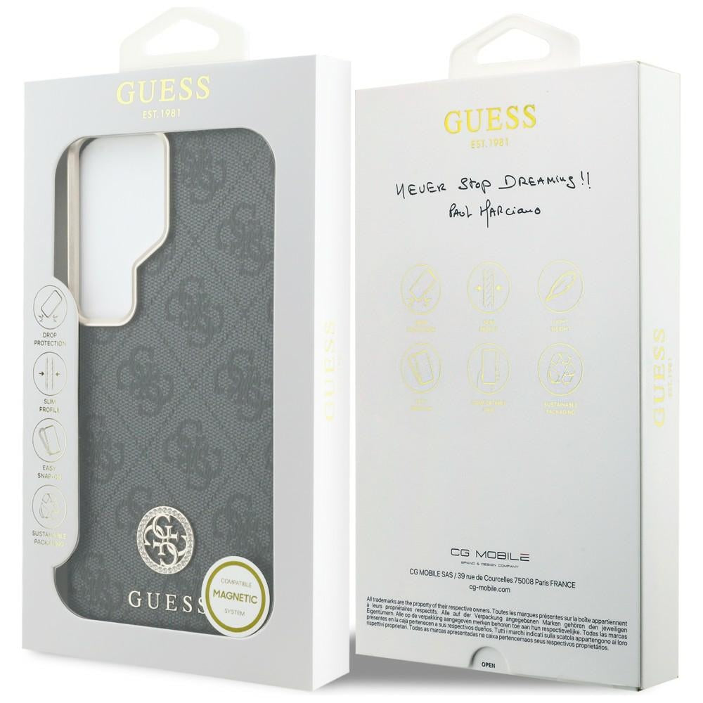 MagSafe-fodral för Samsung Galaxy S26 Ultra S948, Guess, Strass Round Logo, Svart