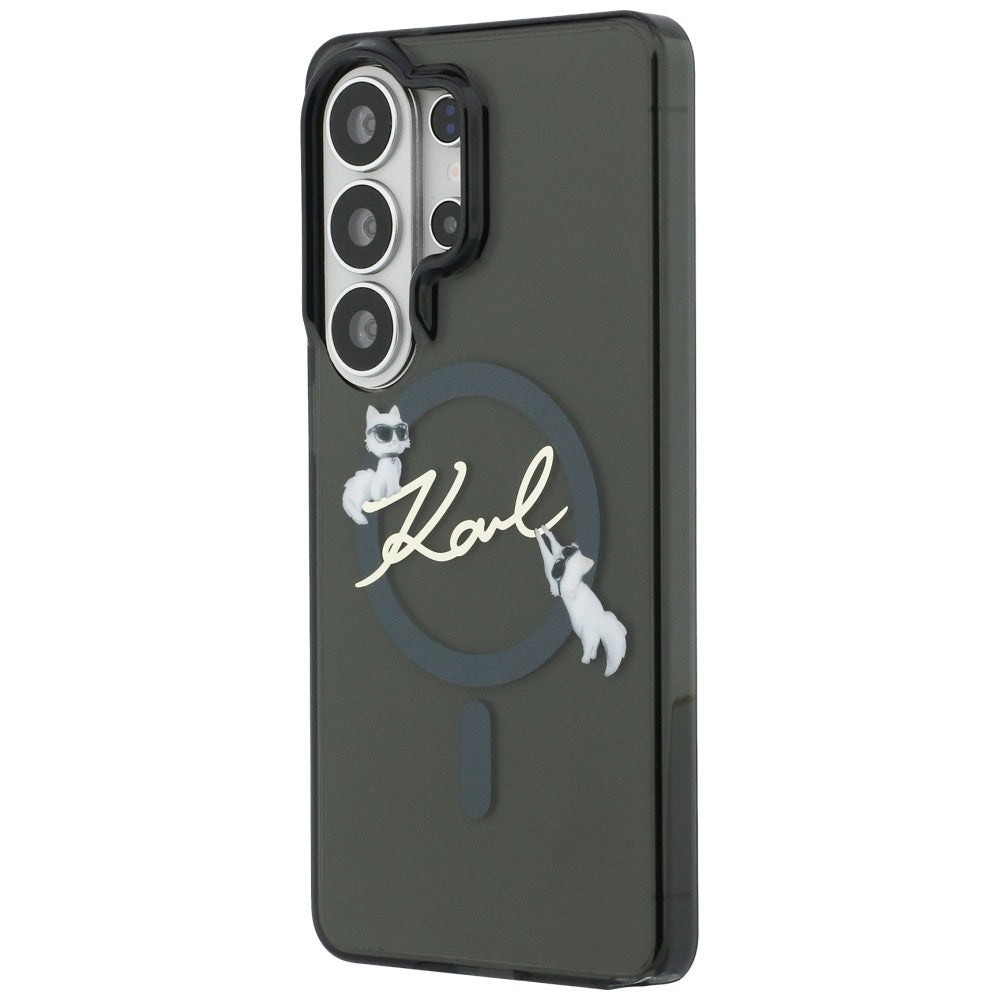 MagSafe-skal för Samsung Galaxy S26 Ultra S948, Karl Lagerfeld, IML Choupette Karl Script Logo, Svart