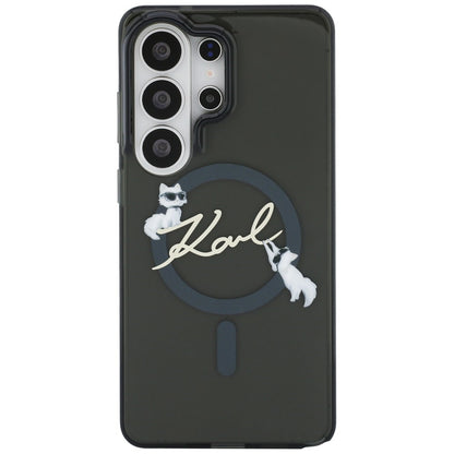 MagSafe-skal för Samsung Galaxy S26 Ultra S948, Karl Lagerfeld, IML Choupette Karl Script Logo, Svart