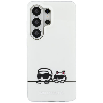 MagSafe-fodral för Samsung Galaxy S26 Ultra S948, Karl Lagerfeld, IML Karl & Choupette Peekaboo Logo, Vit