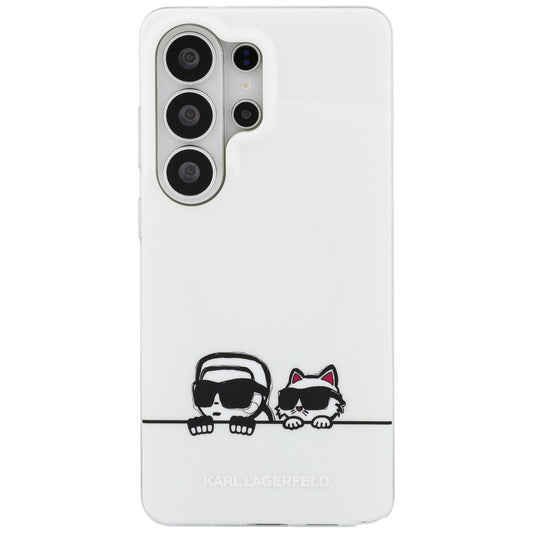 MagSafe-fodral för Samsung Galaxy S26 Ultra S948, Karl Lagerfeld, IML Karl & Choupette Peekaboo Logo, Vit