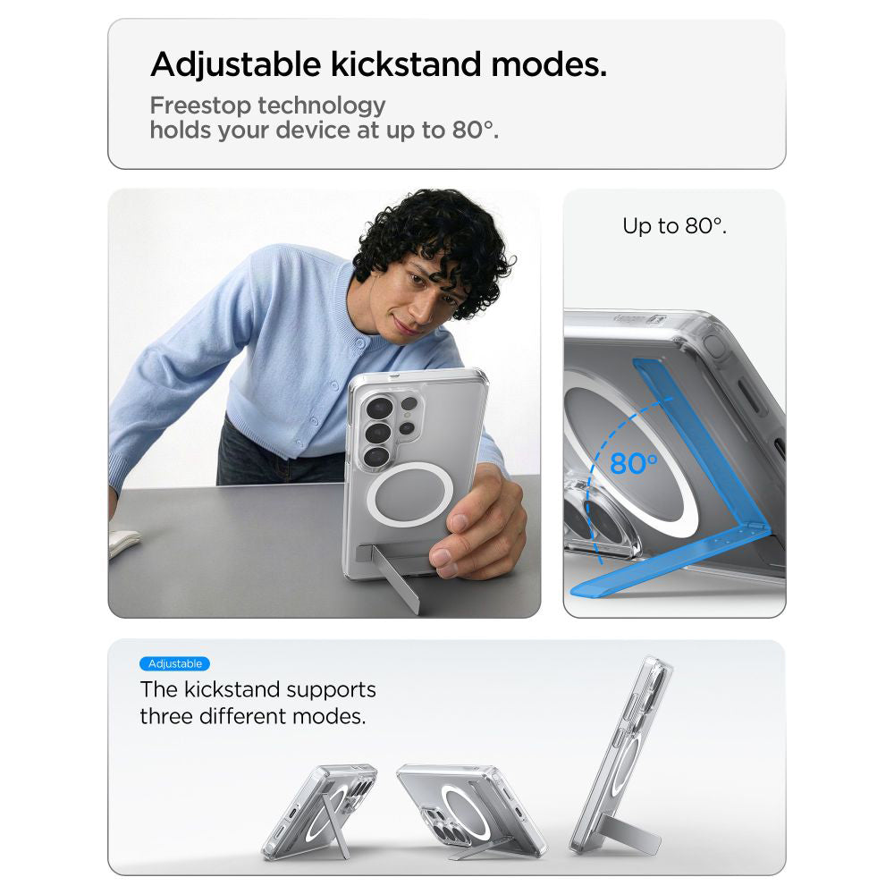 MagSafe-skal för Samsung Galaxy S26 Ultra S948, Spigen, Ultra Hybrid S, Transparent Vit ACS11032