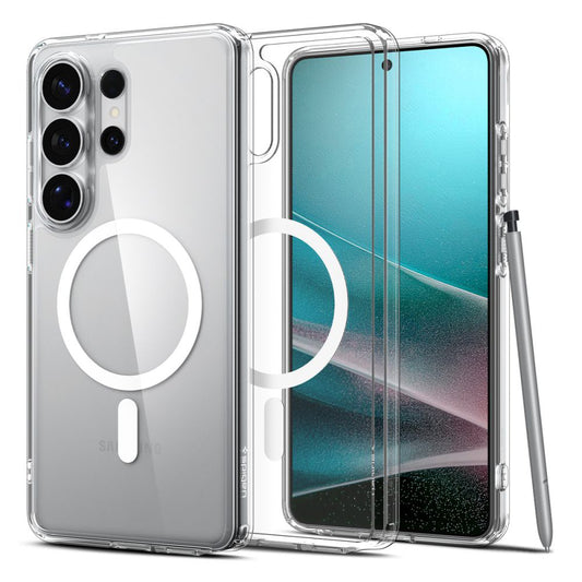 MagSafe-skal för Samsung Galaxy S26 Ultra S948, Spigen, Ultra Hybrid, Transparent Vit ACS10679