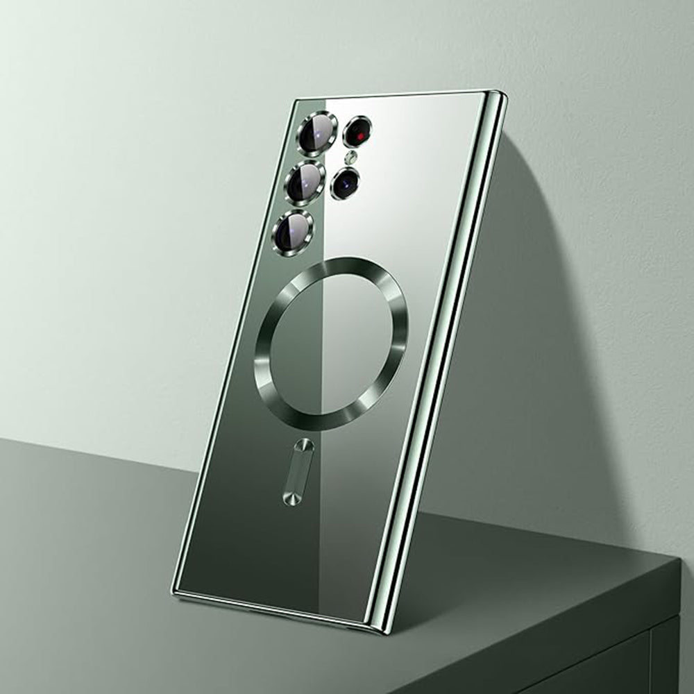 MagSafe-skal för Samsung Galaxy S26 Ultra, Techsuit, Luxury Crystal, Ljusgrön