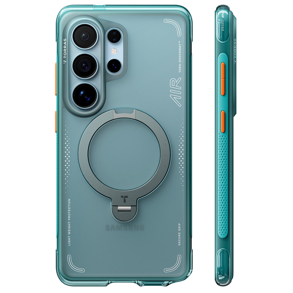 MagSafe Case for Samsung Galaxy S26 Ultra, Torras, Ostand Spin Air, Green