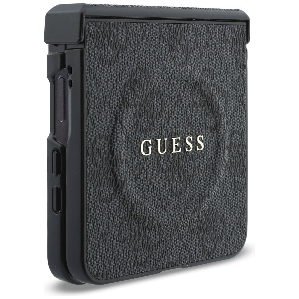 MagSafe-fodral för Samsung Galaxy Z Flip8 F776, Guess, 4G Leather Classic, Svart