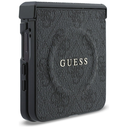 MagSafe-fodral för Samsung Galaxy Z Flip8 F776, Guess, 4G Leather Classic, Svart