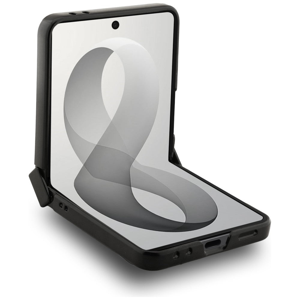 MagSafe-fodral för Samsung Galaxy Z Flip8 F776, Guess, 4G Leather Classic, Svart
