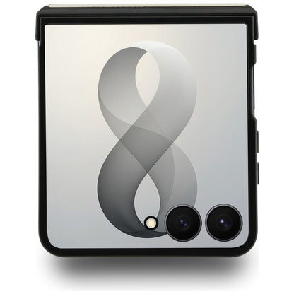 MagSafe-fodral för Samsung Galaxy Z Flip8 F776, Guess, Ring Stand Grained Classic Logo, Beige