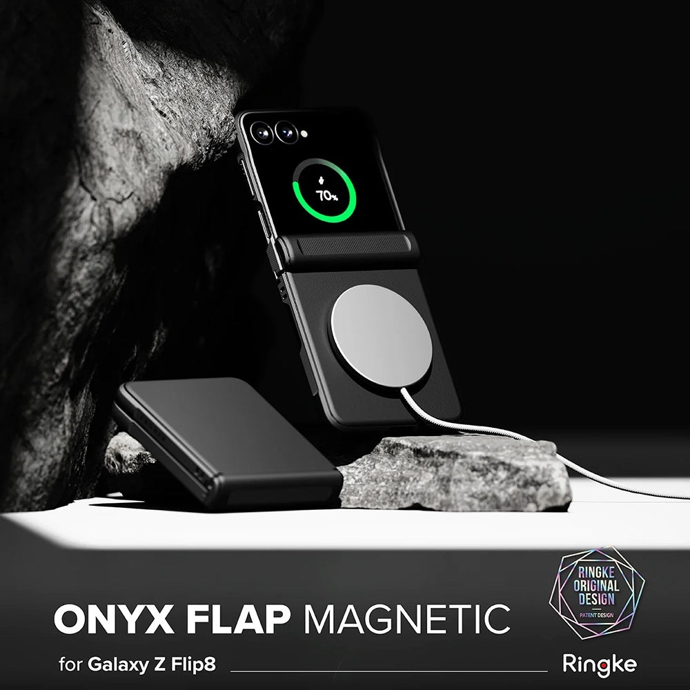 MagSafe-fodral för Samsung Galaxy Z Flip8 F776, Ringke, Onyx Flap, Svart