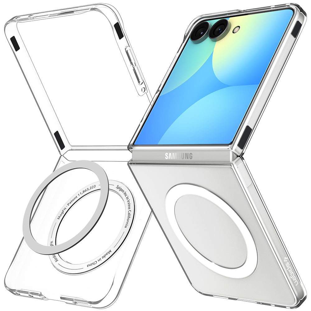 MagSafe-fodral för Samsung Galaxy Z Flip8 F776, Spigen, Air Skin, Transparent Vit ACS11521