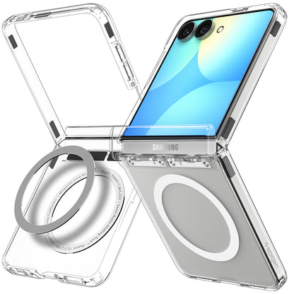 MagSafe-fodral för Samsung Galaxy Z Flip8 F776, Spigen, Ultra Hybrid Pro, Transparent Vit ACS11524