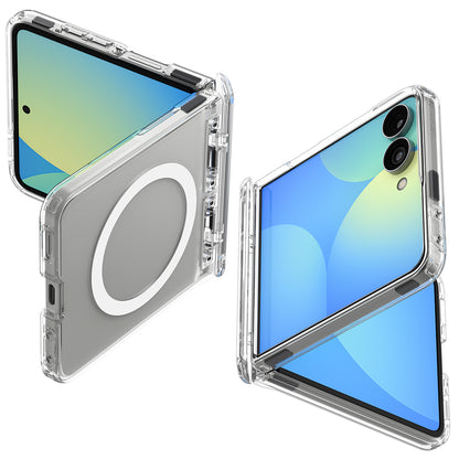 MagSafe-fodral för Samsung Galaxy Z Flip8 F776, Spigen, Ultra Hybrid Pro, Transparent Vit ACS11524
