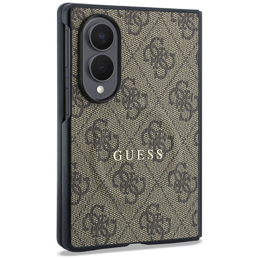 MagSafe-fodral för Samsung Galaxy Z Fold8 F971, Guess, 4G Leather Classic, Brun