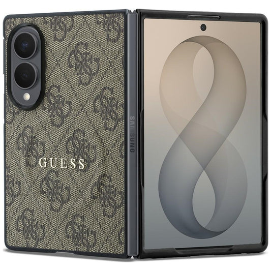 MagSafe-fodral för Samsung Galaxy Z Fold8 F971, Guess, 4G Leather Classic, Brun