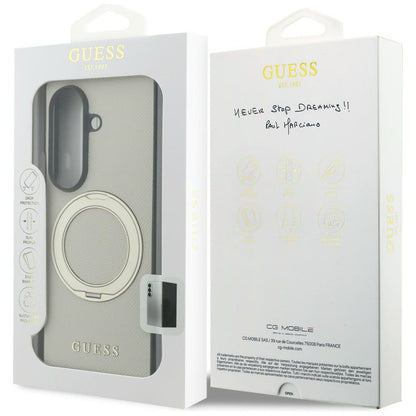 MagSafe-fodral för Samsung Galaxy Z Fold8 Ultra F976, Guess, Ring Stand Grained Classic Logo, Beige