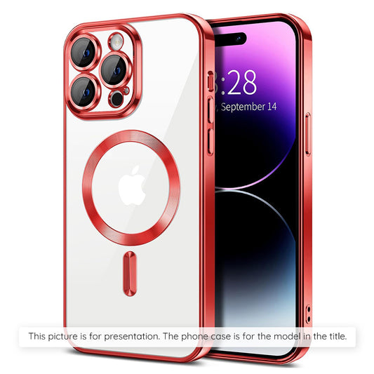 MagSafe-fodral för Xiaomi 17T Pro, Techsuit, Luxury Crystal, Röd