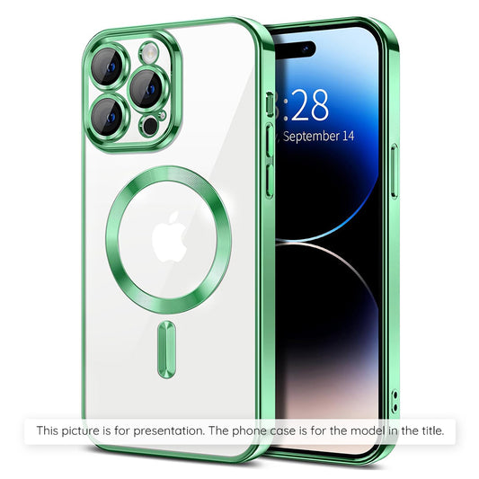 MagSafe-fodral för Xiaomi 17T Pro, Techsuit, Luxury Crystal, Ljusgrön