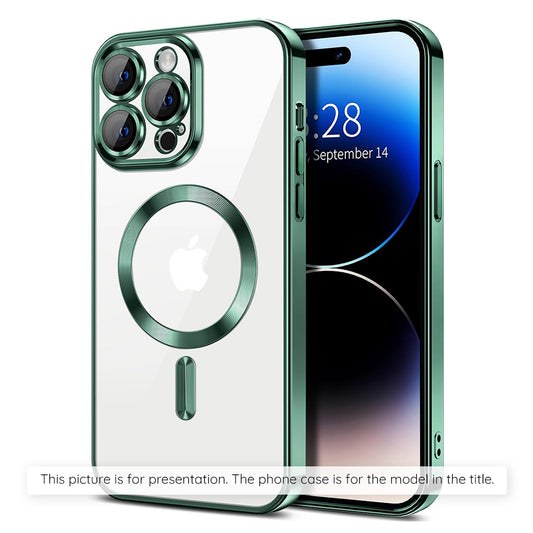 MagSafe-fodral för Xiaomi 17T Pro, Techsuit, Luxury Crystal, Mörkgrön