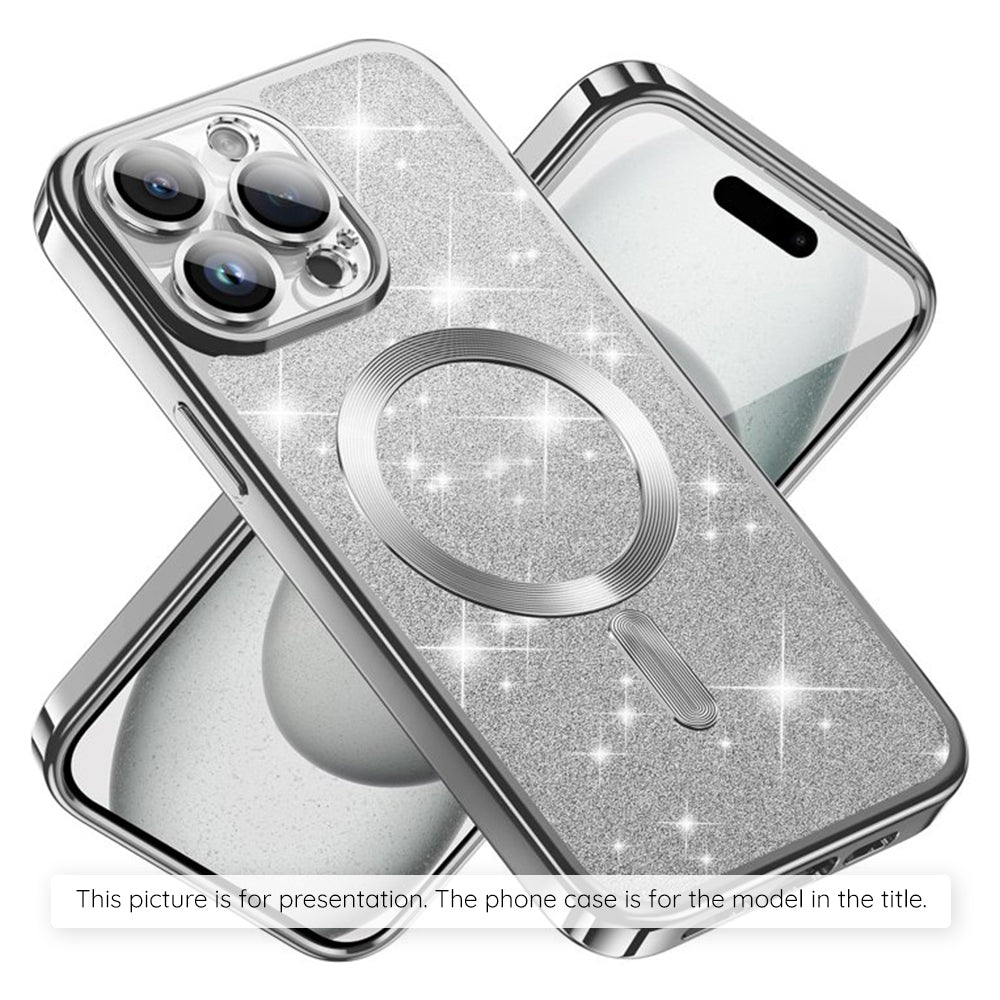 MagSafe-fodral för Xiaomi 17T Pro, Techsuit, Luxury Glitter, Silver