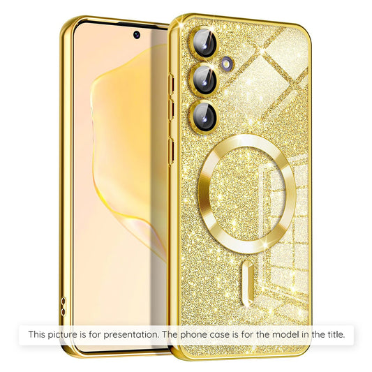 MagSafe-fodral för Xiaomi 17T Pro, Techsuit, Luxury Glitter, Guld