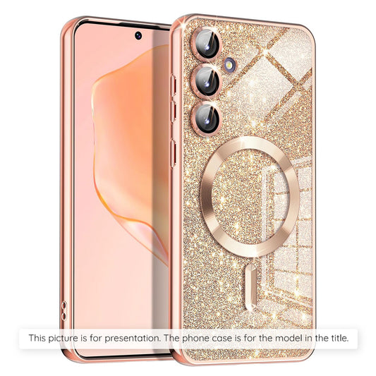 MagSafe-fodral för Xiaomi 17T Pro, Techsuit, Luxury Glitter, Roséguld