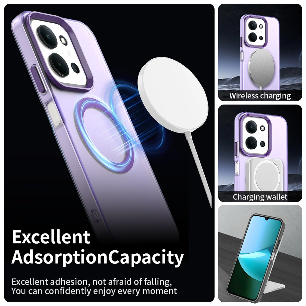 MagSafe-fodral för Xiaomi Poco C85 4G / Redmi 15C 5G / 15C 4G, Techsuit, CandyCase, Lila