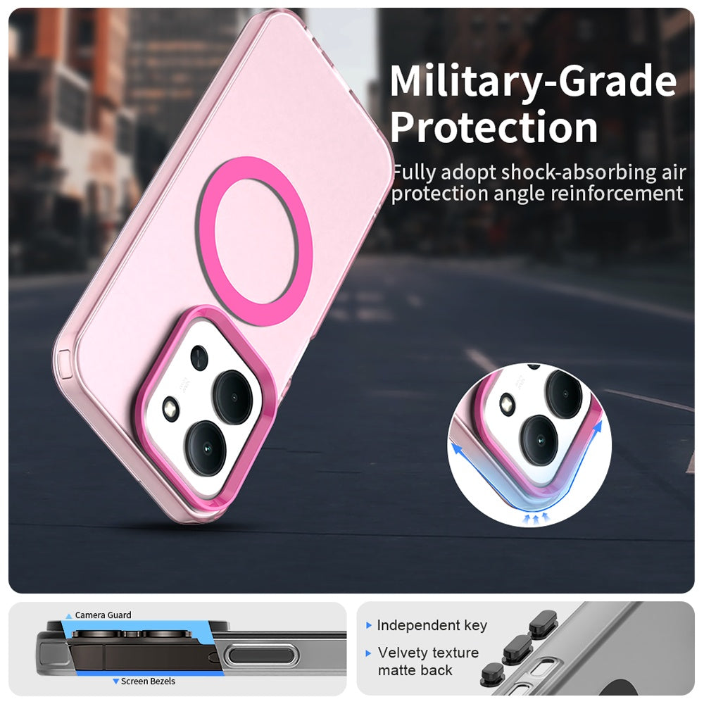 MagSafe-fodral för Xiaomi Poco C85 4G / Redmi 15C 5G / 15C 4G, Techsuit, CandyCase, Rosa