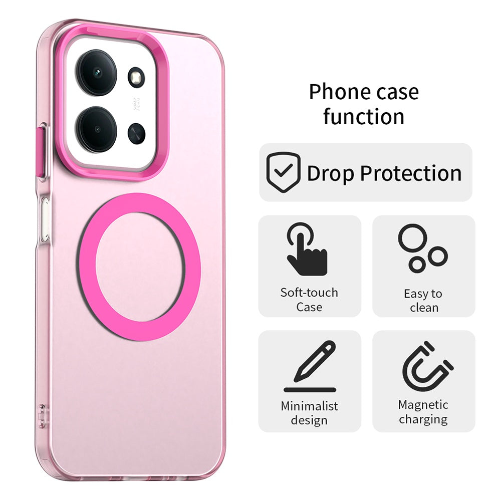 MagSafe-fodral för Xiaomi Poco C85 4G / Redmi 15C 5G / 15C 4G, Techsuit, CandyCase, Rosa