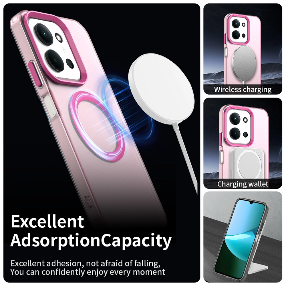 MagSafe-fodral för Xiaomi Poco C85 4G / Redmi 15C 5G / 15C 4G, Techsuit, CandyCase, Rosa