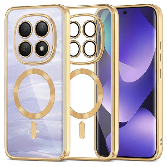 MagSafe-fodral för Xiaomi Poco M8 / Redmi Note 15 5G / Note 15 4G, Techsuit, Luxury Crystal, Guld
