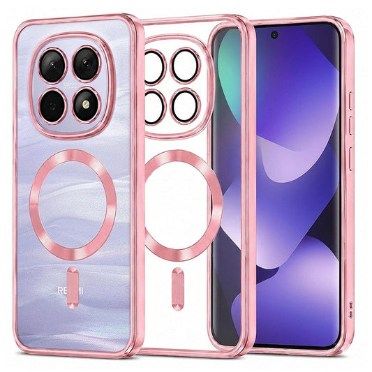 MagSafe-fodral för Xiaomi Poco M8 / Redmi Note 15 5G / Note 15 4G, Techsuit, Luxury Crystal, Rosa
