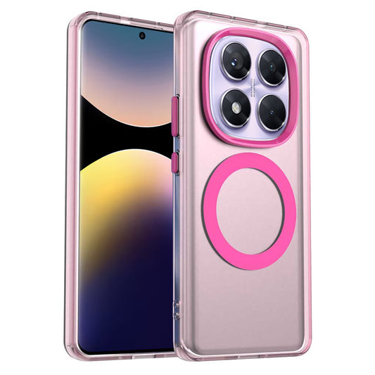 MagSafe-fodral för Xiaomi Poco X7 / Redmi Note 14 Pro 5G, Techsuit, CandyCase, Rosa