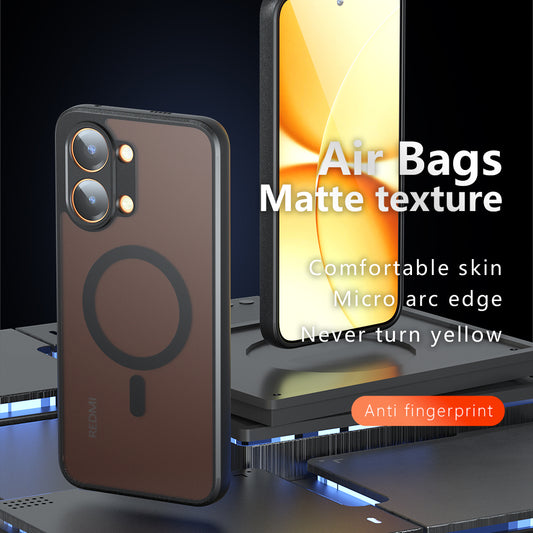 MagSafe-fodral för Xiaomi Poco X8 Pro Max, Techsuit, PureFrost, Satin svart