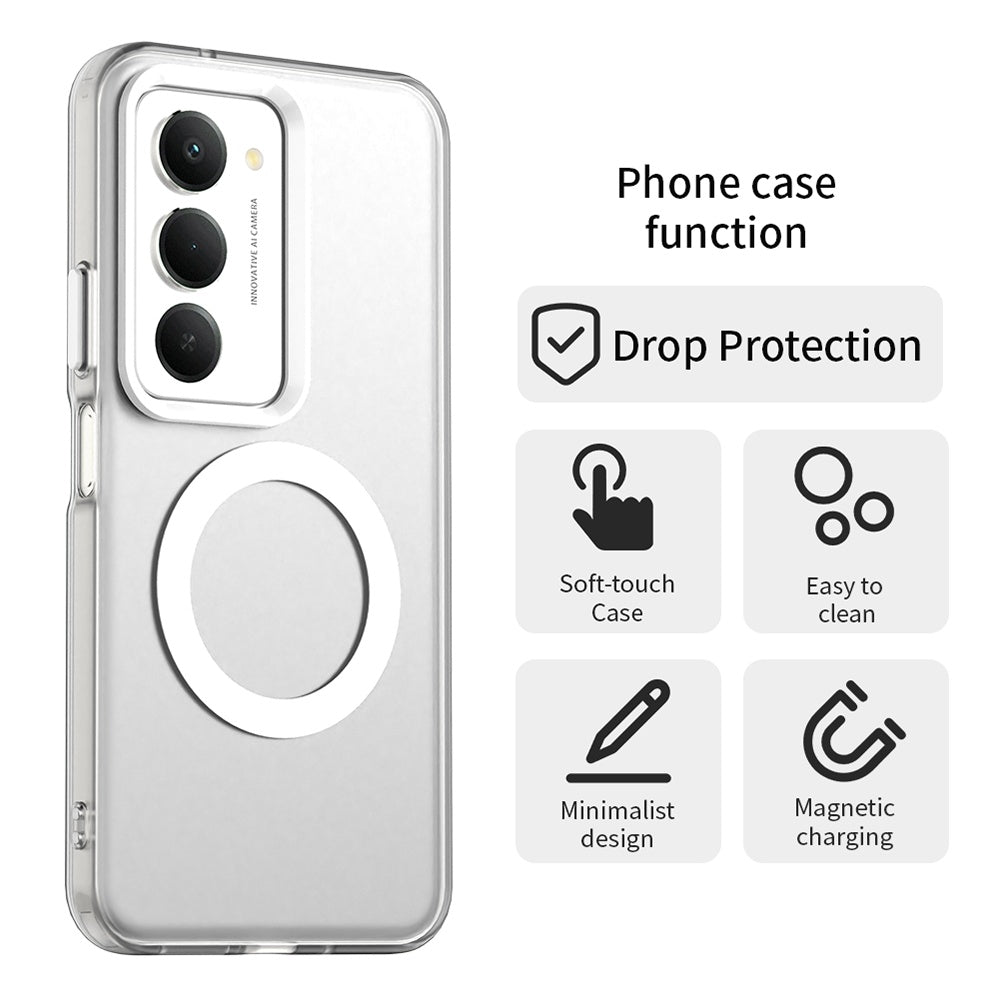 MagSafe-skal för Xiaomi Redmi 15 5G / 15 4G, Techsuit, CandyCase, Vit