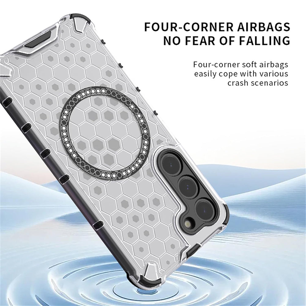 MagSafe Case for Xiaomi Redmi 15 5G / 15 4G, Techsuit, HoneyComb Shield, White