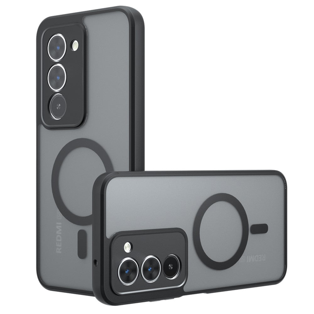 MagSafe-fodral för Xiaomi Redmi 15 5G / 15 4G, Techsuit, PureFrost, Satinsvart