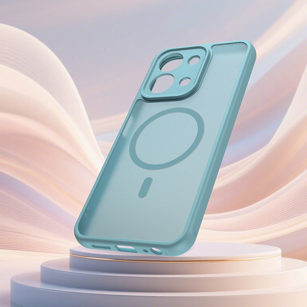 MagSafe-skal för Xiaomi Redmi 15C 5G / 15C 4G, Techsuit, HaloFrost II, Ljusgrön