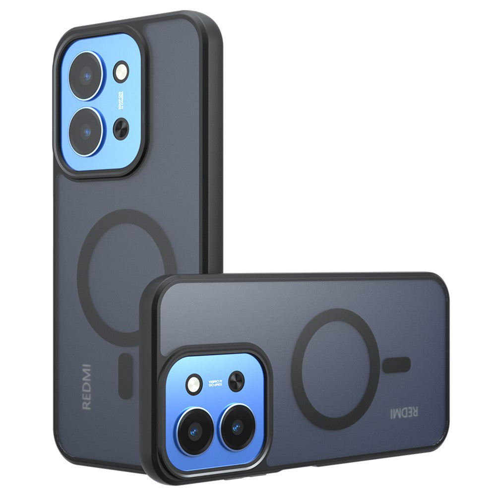 MagSafe-fodral för Xiaomi Redmi 15C 5G / 15C 4G, Techsuit, PureFrost, Satinsvart