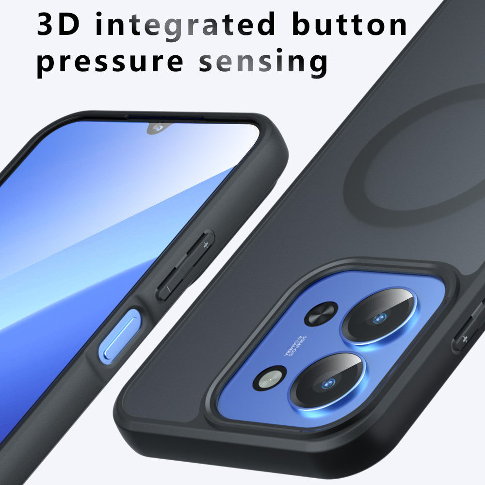 MagSafe-fodral för Xiaomi Redmi 15C 5G / 15C 4G, Techsuit, PureFrost, Satinsvart