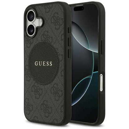 MagSafe-skal för Apple iPhone 17, Guess, 4G Circle Classic Logo, Svart