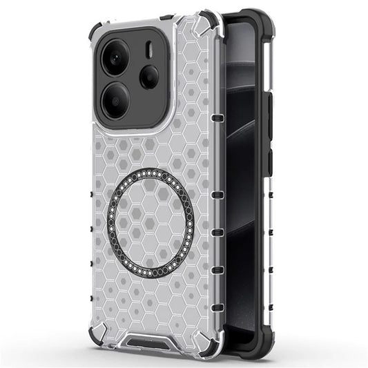 MagSafe-fodral för Xiaomi Redmi Note 14 4G (Regional), Techsuit, HoneyComb Shield, Vit