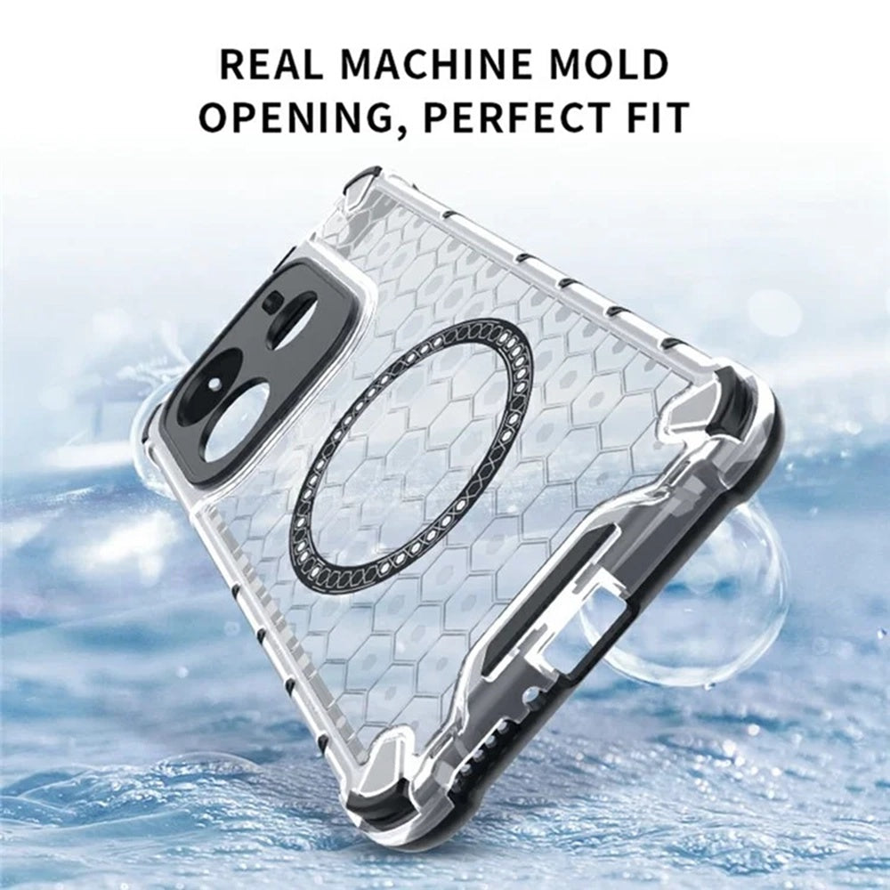 MagSafe-fodral för Xiaomi Redmi Note 14 5G, Techsuit, HoneyComb Shield, Vit