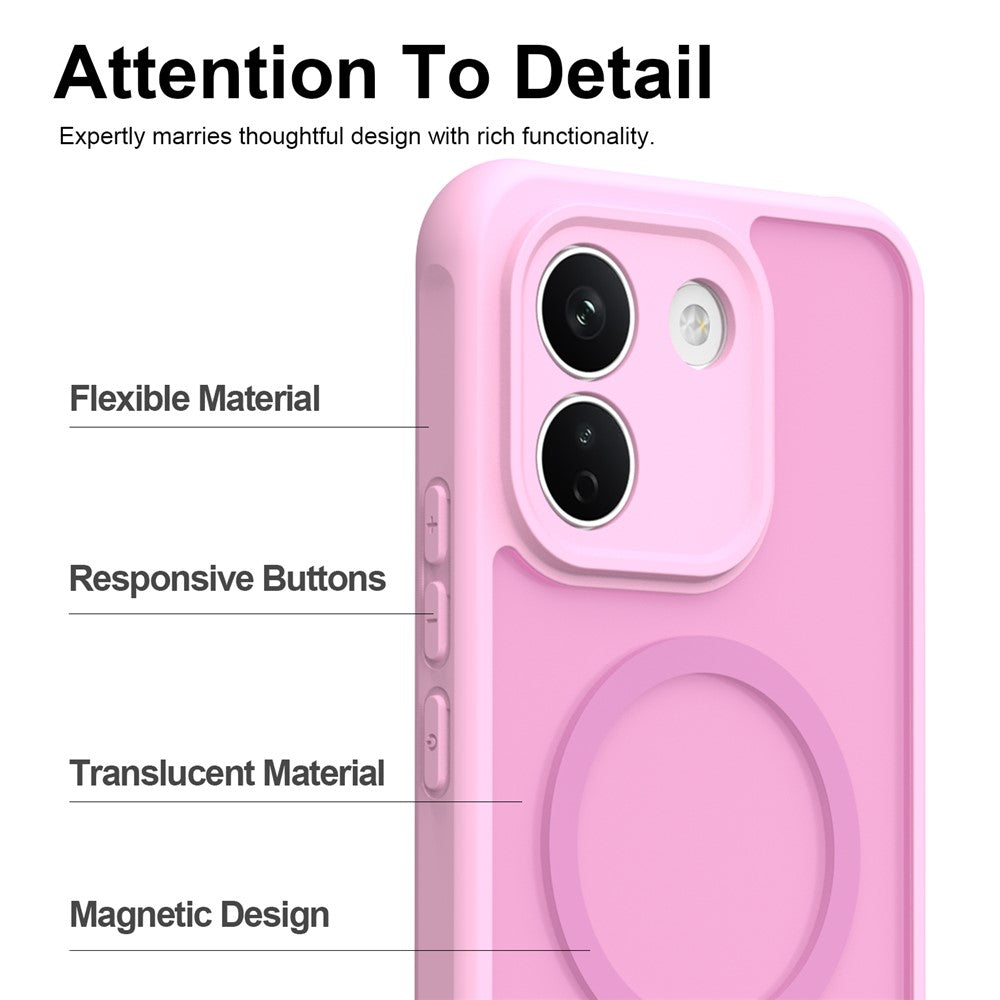 MagSafe-skal för Xiaomi Redmi Note 17 4G / Note 17 5G, Techsuit, HaloFrost II, rosa