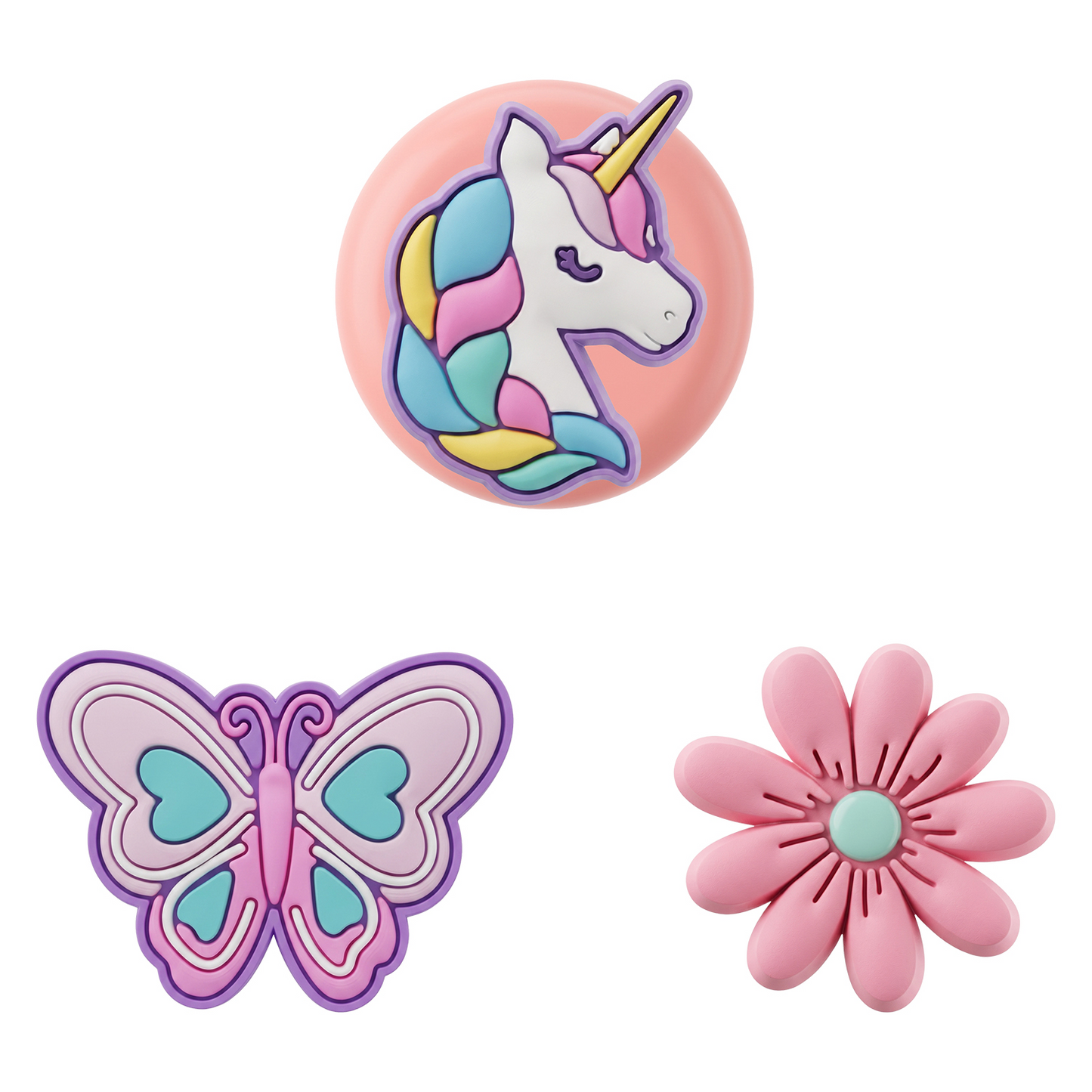 OEM Butterfly-fodral för Apple AirTag, Set om 3 stycken, Flerfärgad