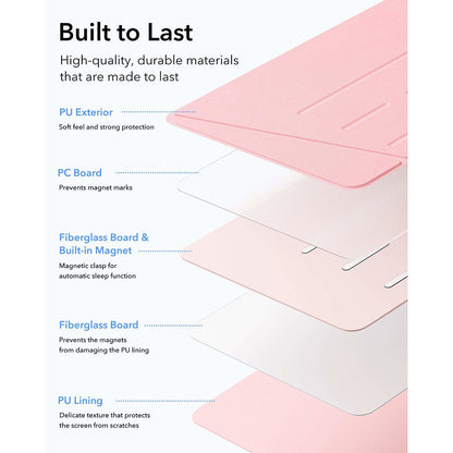 Fodral för Apple iPad (2025) / (2022), ESR, Flip Hybrid, Rosa