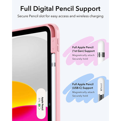 Fodral för Apple iPad (2025) / (2022), ESR, Flip Hybrid, Rosa