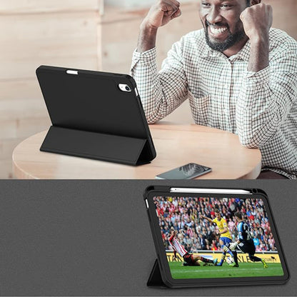 Fodral för Apple iPad (2025) / (2022), Techsuit, Flex Trifold, Marinblå